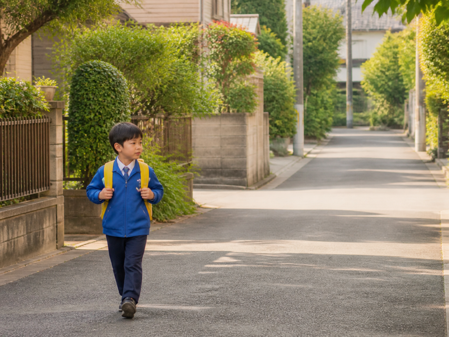 圈圈放学回家